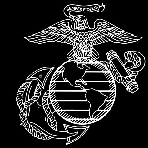 Usmc Ega Marines Emblem Vinyl Decal Wood Burning Patterns Stencil