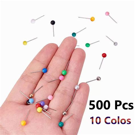 Buy 500 Pcs Multi Color Map Push Pins Map Tacks Plastic Round Head