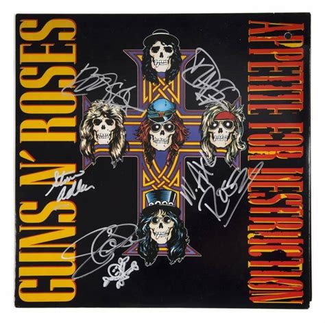 GUNS N' ROSES SIGNED ALBUM - Current price: $1400