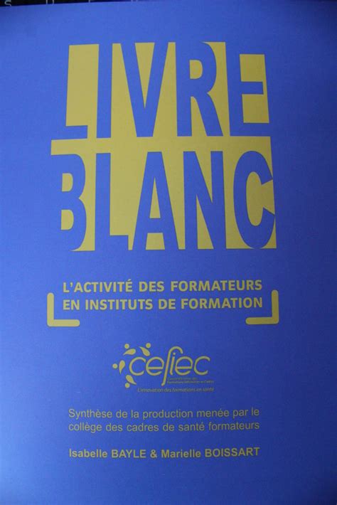 Présentation Du Livre Blanc Aux Journées Nationales Du Cefiec Ifsi
