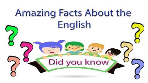 Amazing English Facts About The English Intersting Fact Of English