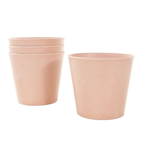 Buy Pink Plant Pots 4 Pack Made Of Recycled Plastic Plantler