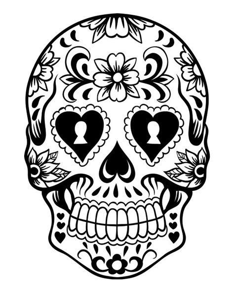 Printable Day Of The Dead Sugar Skull Coloring Page 4 Mama Likes