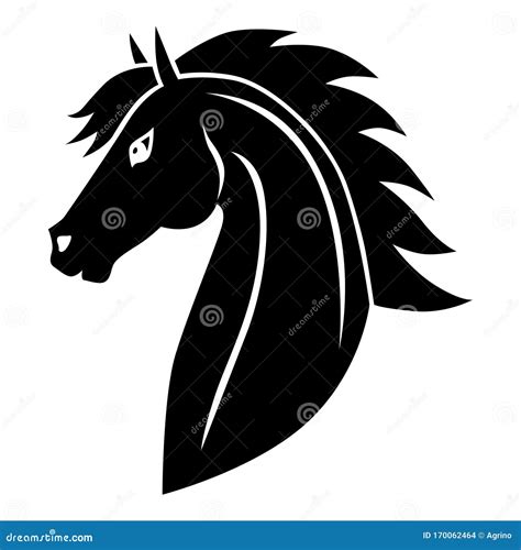 Horse Head Profile Icon Stock Vector Illustration Of Graphics 170062464