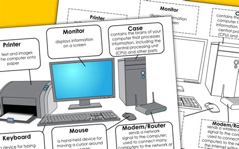 Parts Of A Computer Worksheets