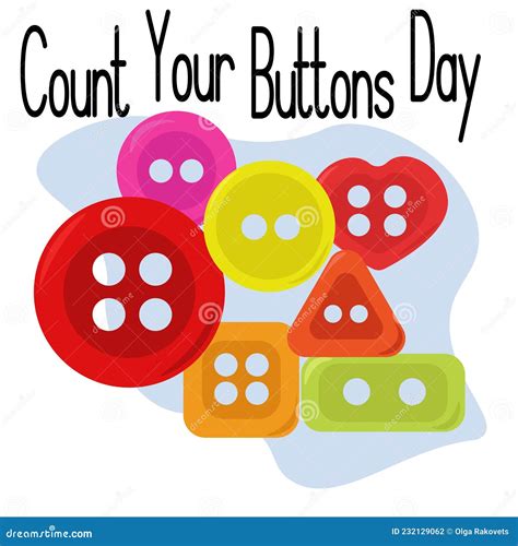 Count Your Buttons Day Idea For A Poster Banner Flyer Or Postcard