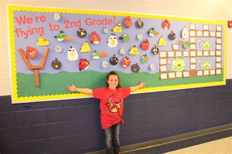 Flying Into Second Grade Angry Birds Bulletin Board Bulletin Boards