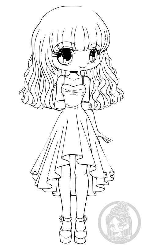 Chibi Nezuko Coloring Pages Linearts For Coloring By Yampuff On