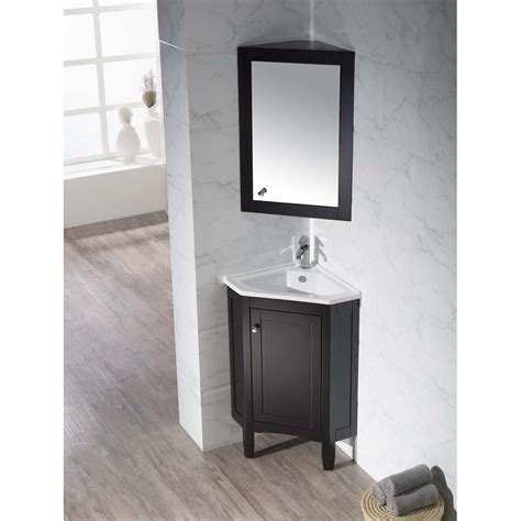 Dcor Design Argo 25 Single Corner Bathroom Vanity Set With Mirror