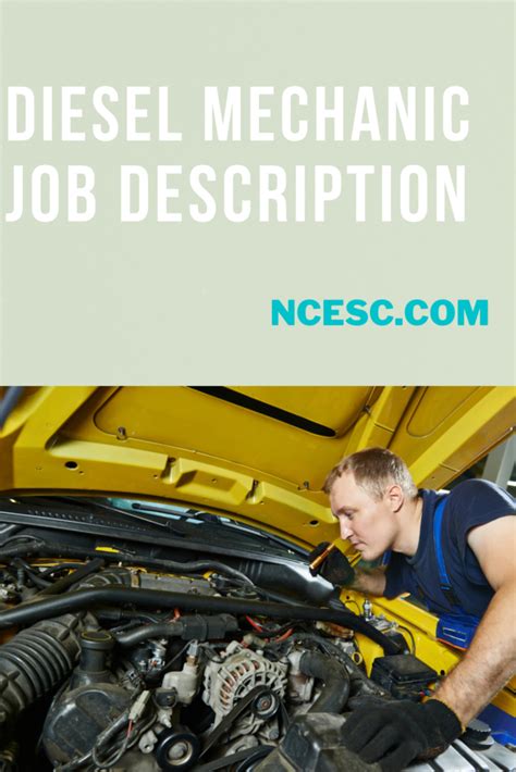Diesel Mechanic Job Description How To Become The Diesel Mechanic