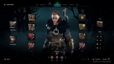 Assassin S Creed Valhalla Game Map Skill Tree Gear Menu Gameplay