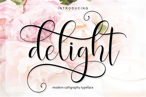 Delight Script Modern Calligraphy Typeface Only 7 Inspirasi