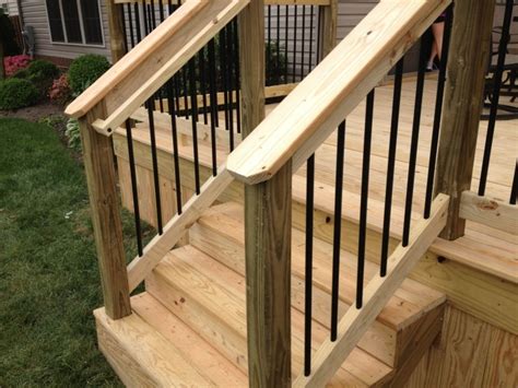 Wood Handrail For Deck Stair Designs