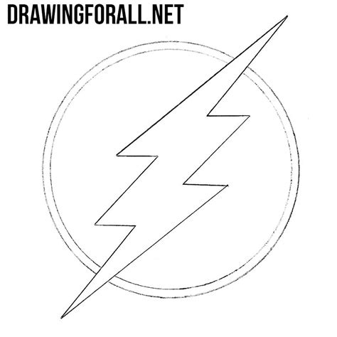 Make necessary improvements to finish the drawing. How to Draw the Flash Logo | Drawingforall.net