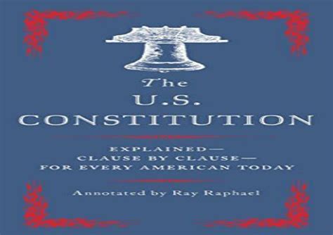 The Best Book Of The Month The Us Constitution Explained Clause