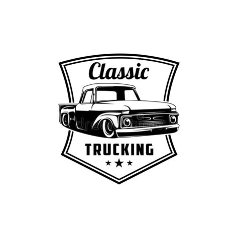 Old School Garage Truck Logo Vector Stock Vector Illustration Of