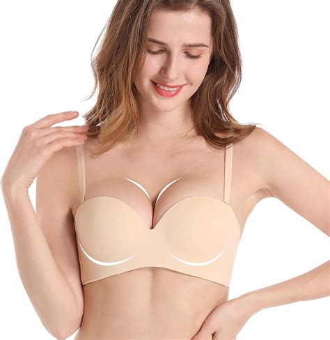 Buy Pushlus Wireless Push Up Thick Padded Bra Seamless Convertible Bra With Clear Straps Online