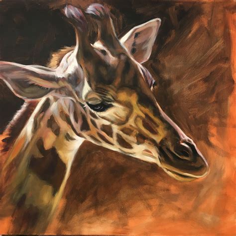 Giraffe Painting By Aimée Rolin Hoover Animal Paintings Wildlife