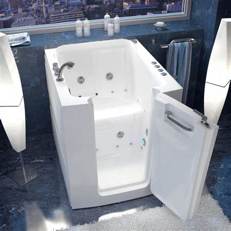 Meditub Walk In 32 X 38 Right Door White Whirlpool And Air Jetted Bathtub
