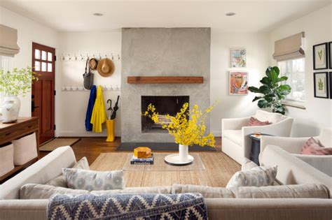 New This Week 7 Stylish Fireplaces In Transitional Living Rooms