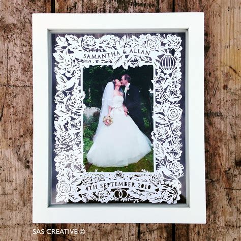 Infinity frames wedding video & photography reel. SAS Creative: Wedding Anniversary Photo Frame Papercut