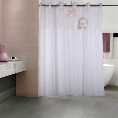 On Hookless Shower Curtain Hookless Polyester 70 X 74 Inch Shower