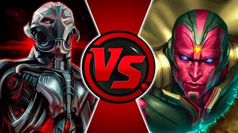 Who Is Strongest Ultron Vs Vision Youtube