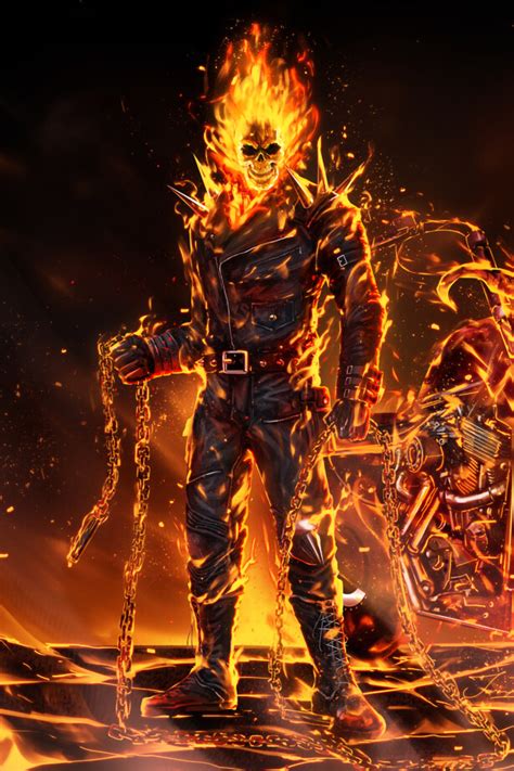 640x960 Coolest Ghost Rider 2020 Art Iphone 4 Iphone 4s Wallpaper Hd