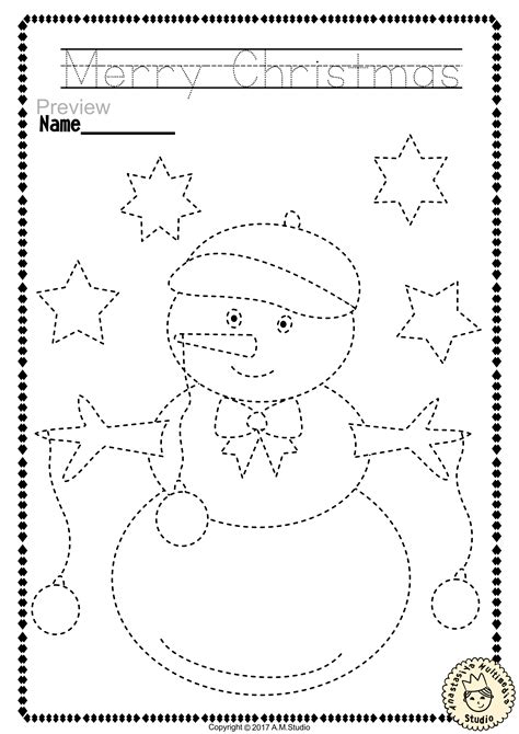 Christmas Trace And Color Pages Fine Motor Skills Pre Writing