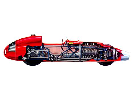 Ferrari D Cutaway Drawing In High Quality
