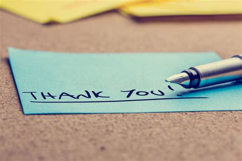 Fountain Pen With Thank You Note Stock Image Image Of Paper Objects