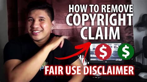 Tutorial How To Remove Copyright Claim Fair Use Disclaimer Youtube