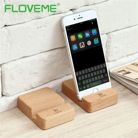 Floveme Natural Wood Phone Holder For Iphone 6 6s 7 Plus Original Beech
