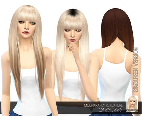 Sims 4 Hairs Miss Paraply Simblreen 2015 Hairs Retextured
