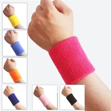 1pc Soft Colorful Gym Workout Elastic Stretchy Wristbands Wrist Bands