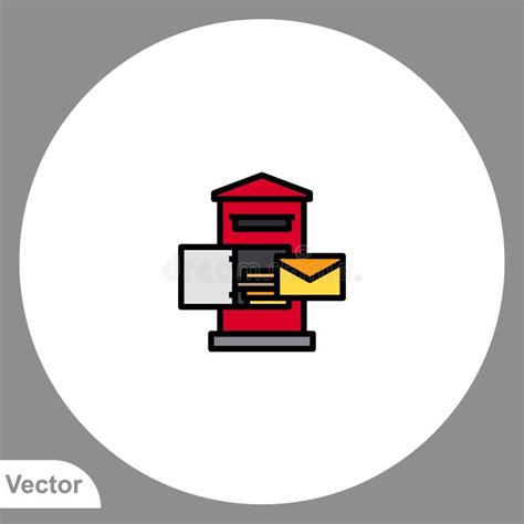 Mailbox Vector Icon Sign Symbol Stock Vector Illustration Of