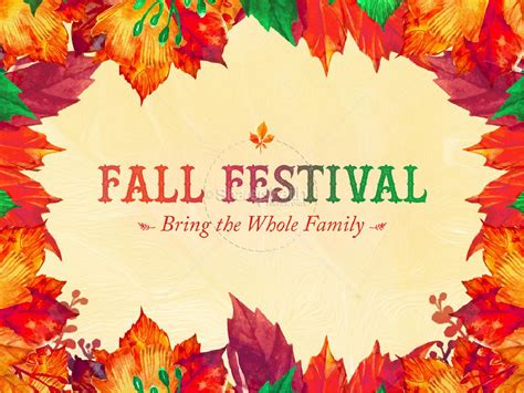 Fall Festival Autumn Leaves Church Powerpoint Clover Media