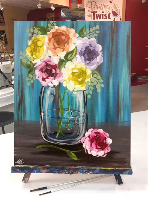 How To Paint Vintage Blooms At A Painting With A Twist Night Out Artofit