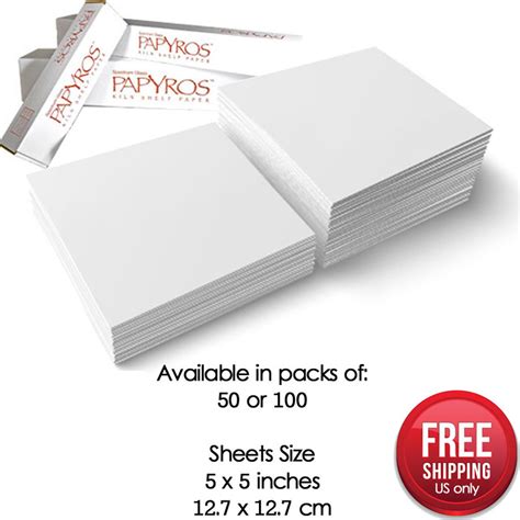 Papyros Shelf Paper 5 Inch Square Pack 48 96 Kiln Paper