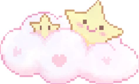 Freetoedit Cute Kawaii Pixel Pastel Cloud Star