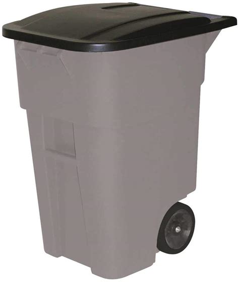 Rubbermaid Fg9w2728grey Brute 50 Gal Rollout Container Grey Amazon