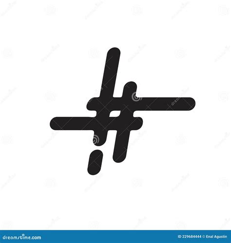 Hashtag Symbol Icon Logo Design Stock Vector Illustration Of Chat
