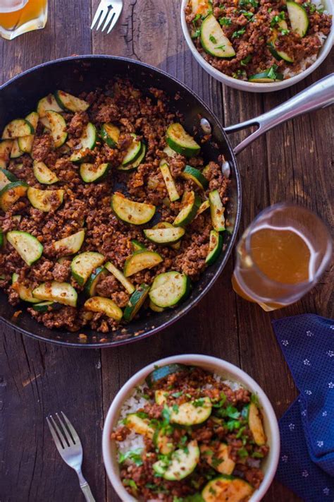 Looking for some new ground beef recipes for an easy and cheap dinner idea? Need a quick easy paleo dinner? This one-pot zucchini beef ...