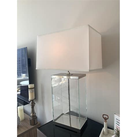 Ethan Allen Rectangular Glass Table Lamps Aptdeco