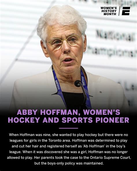 espn on twitter abby hoffman s resilience helped pave the way for the next generation of girls