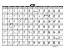 2021 yearly printable calendars in microsoft word, excel and pdf. Printable 2020 Excel Calendar Templates - CalendarLabs