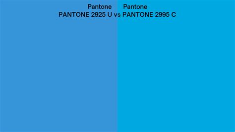 Pantone 2925 U Vs Pantone 2995 C Side By Side Comparison