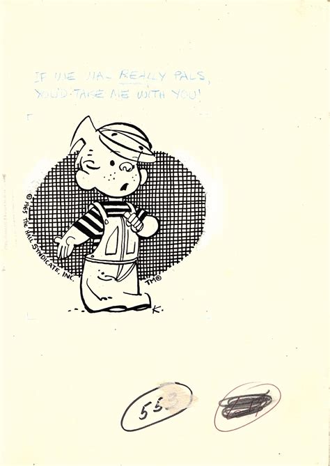 hank ketcham 1965 dennis the menace illustration in john cogan s comic strip art comic art