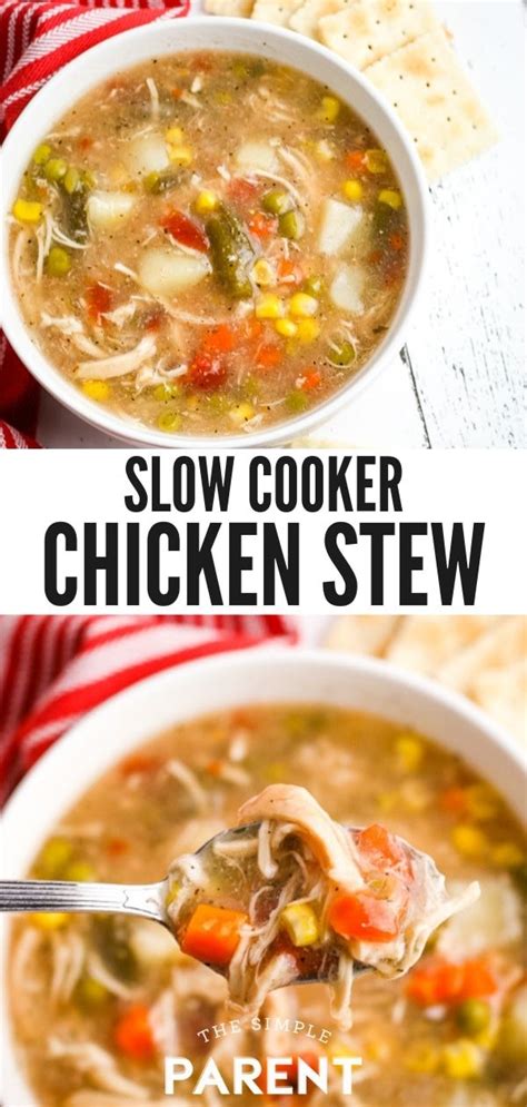 Return the chicken meat to the stew. Make this easy Chicken Stew Crock Pot Recipe any time of ...