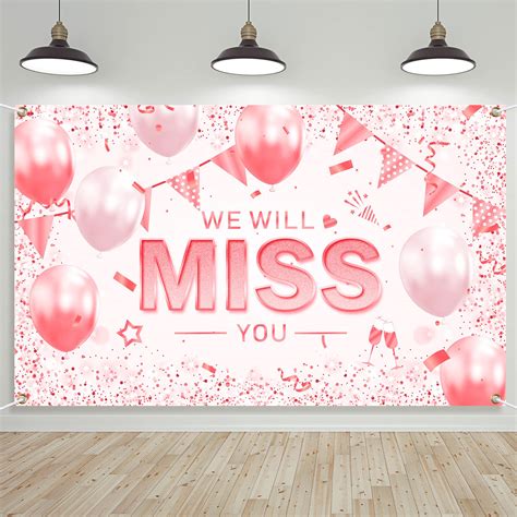 We Will Miss You Party Supplies Rose Gold We Will Miss You Banner Going
